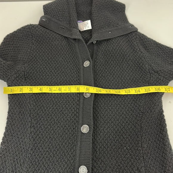 Patagonia Womens Sweater size Medium Black Knit Merino Wool Button Cardigan - Picture 8 of 10